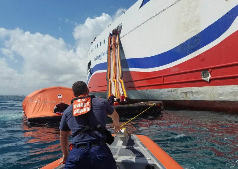 9 photos that show how the Coast Guard fights fires at sea