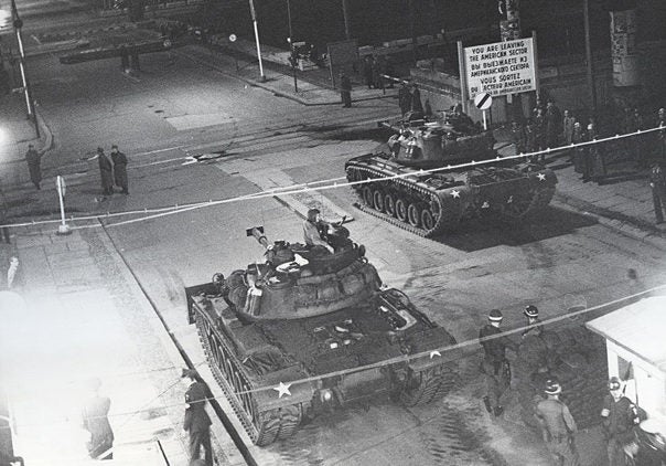 That time American and Russian tanks faced off in a divided Berlin