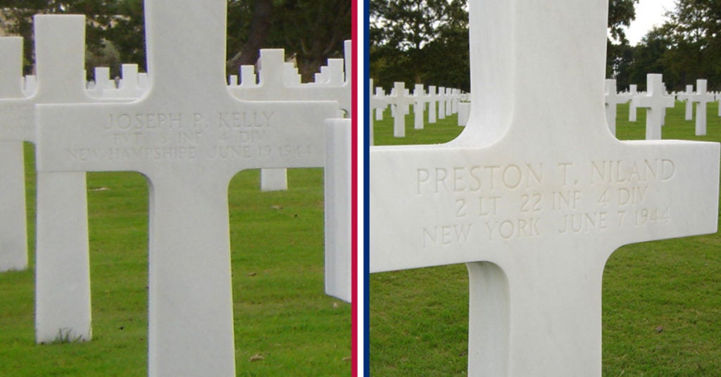 The graves of the real brothers that inspired "Private Ryan"