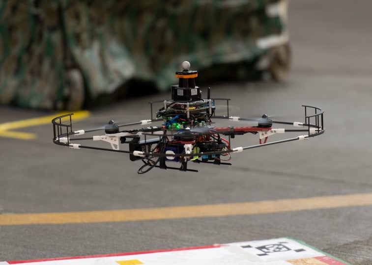 See DARPA quadcopter drones fly an obstacle course without GPS
