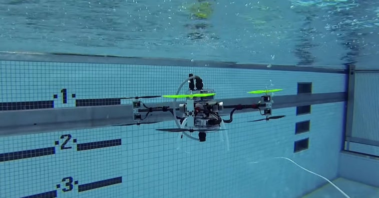 A new quad-copter that swims and flies could one day help special ops