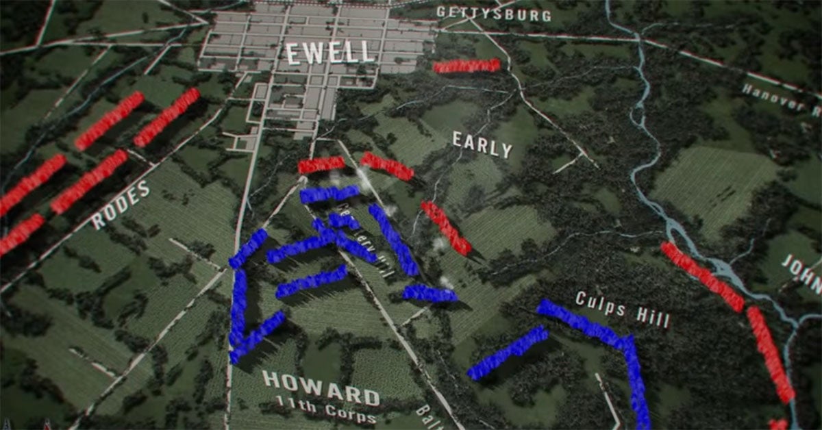 This animated map shows Gettysburg in a whole new way - We Are The Mighty