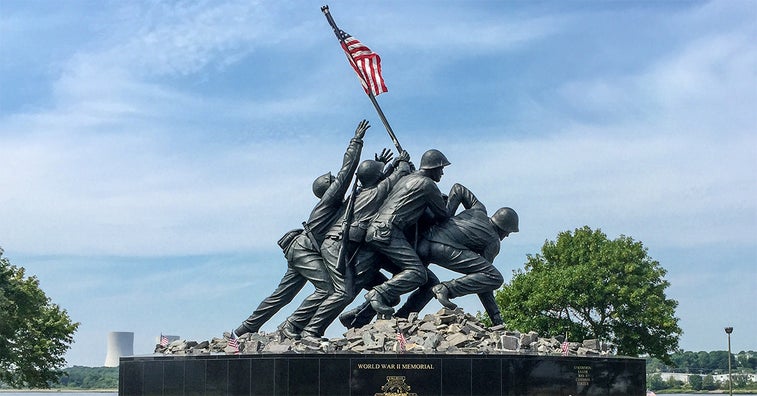 Some dirtbags messed with an Iwo Jima memorial — and Marines caught ’em on film