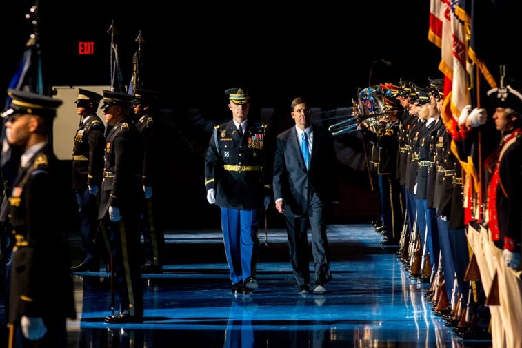Mattis swears in Mark T. Esper as the new Secretary of the Army