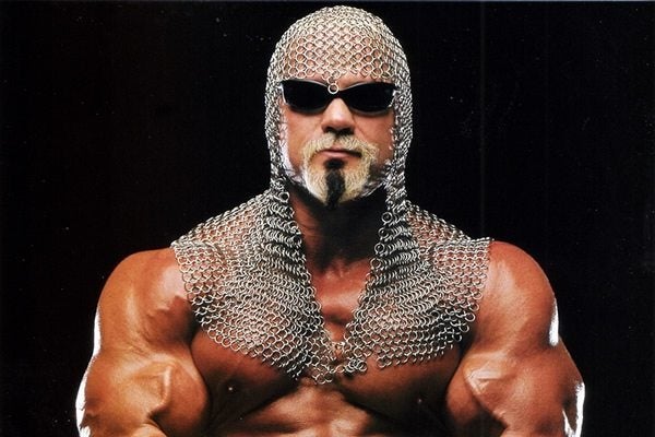 A pro wrestler in chain mail