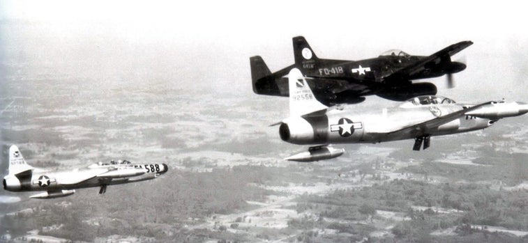 This crazy Mustang fighter had two planes on one wing