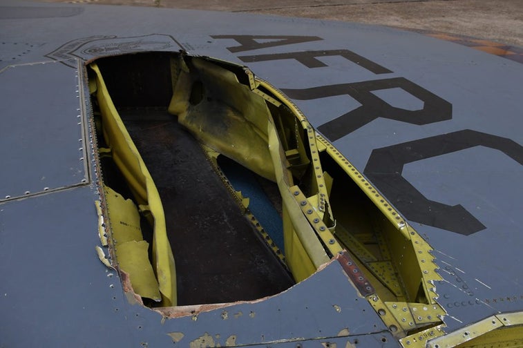 What happens when lightning tears a giant hole in the tail of a B-52