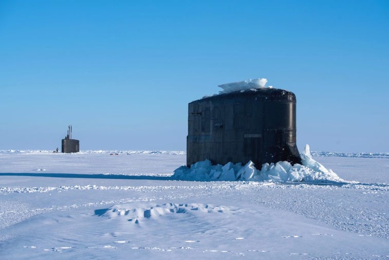 US nuclear subs Hartford and Connecticut surfaced in the Arctic