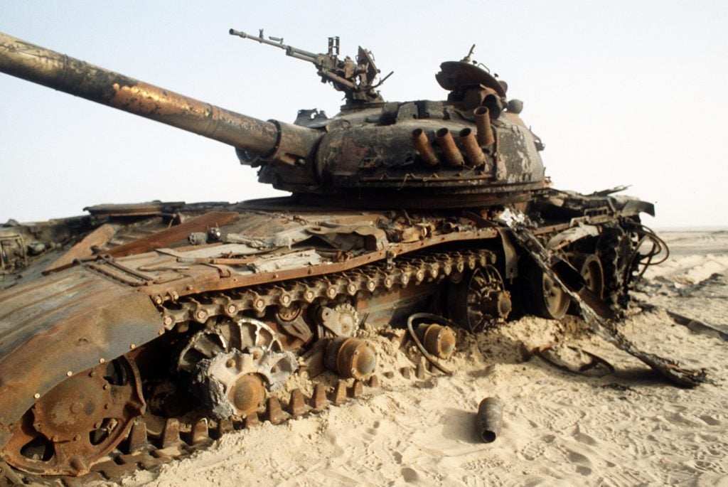  The T-72 is the tank with an auto-loader that has had the most extensive combat record. (DOD) The crew varies.