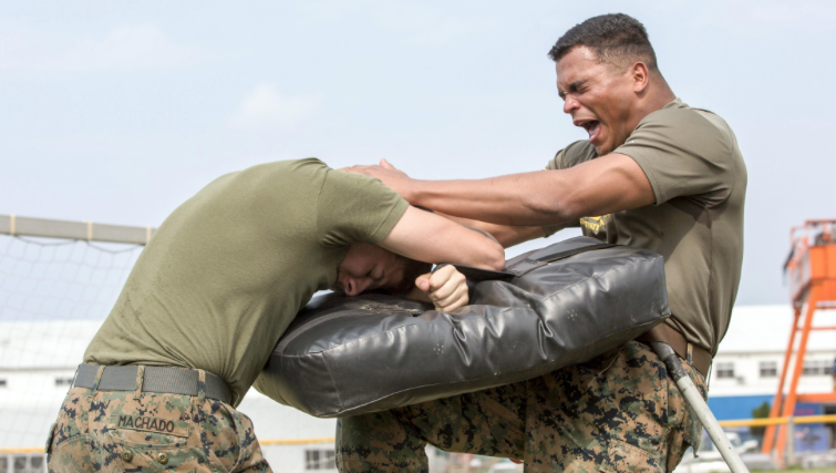 Two soldiers cross-training. Science proves this to be a good strategy for building muscle. 
