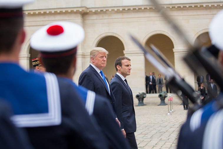 Behind the scenes of the Trump-Macron bromance