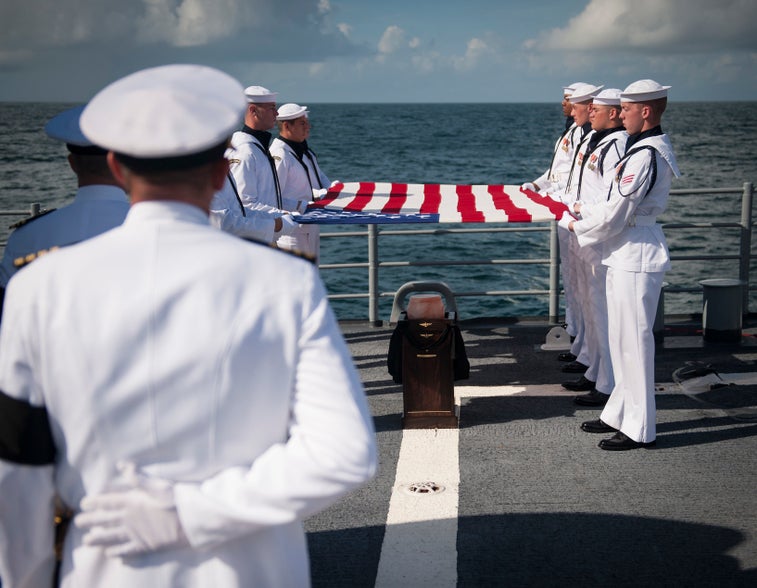 These are the Navy’s rules for being buried at sea