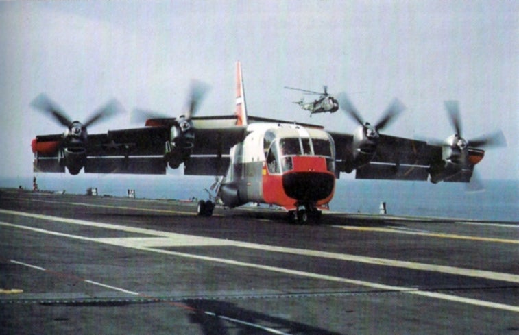 This crazy-looking cargo plane was a 1960s Osprey
