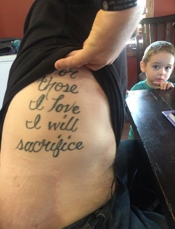 This is the amazing life of the veteran with the most apt tattoo