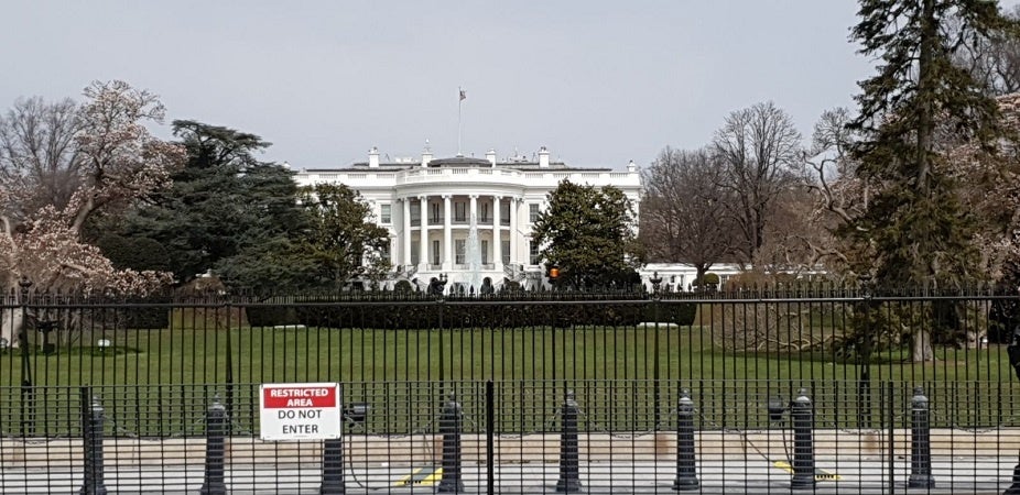 Fence around the white house