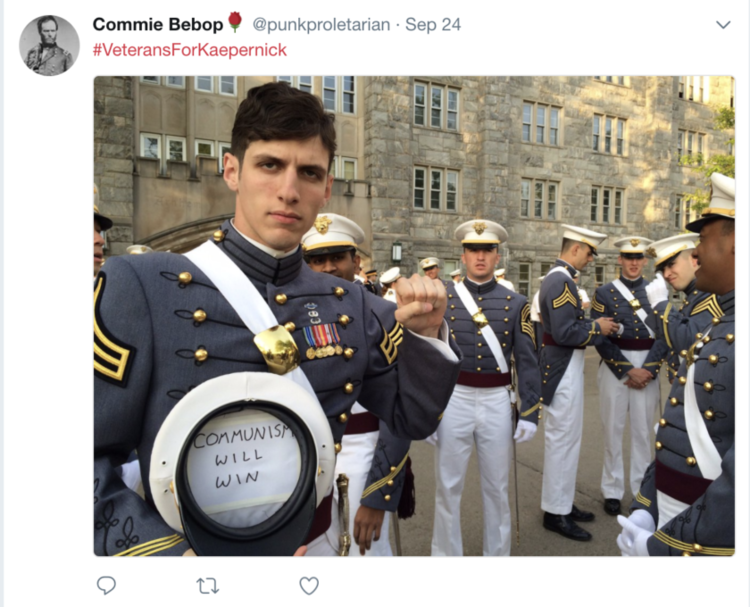 An Army officer is in hot water for anti-war protests on Twitter