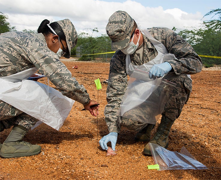 The soldiers identifying the Korean War remains