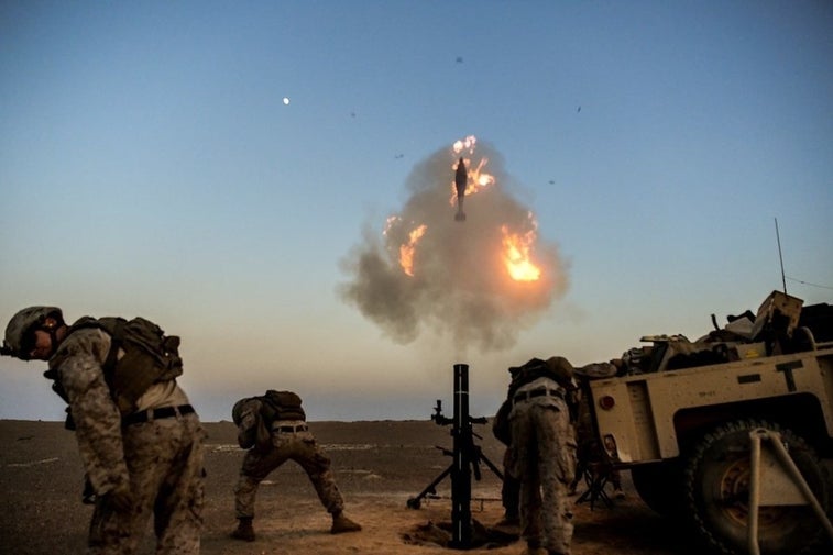 Marine mortarmen hammer ISIS fighters in new photos