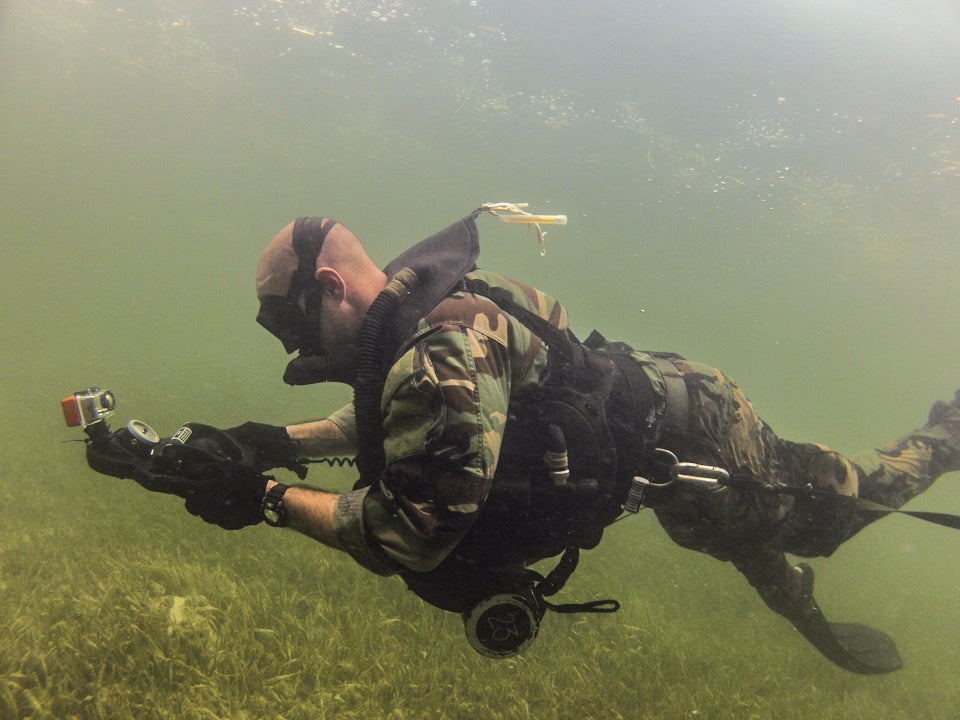 Soldier working on scuba training rather than soft skills