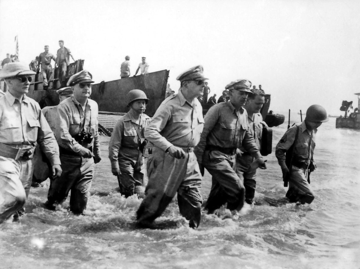 Gen. Douglas MacArthur returns to the Philippines in 1944.

(U.S. Army)
