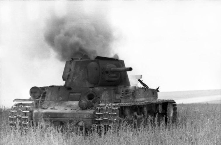 These invincible Russian tanks rolled through Nazi artillery