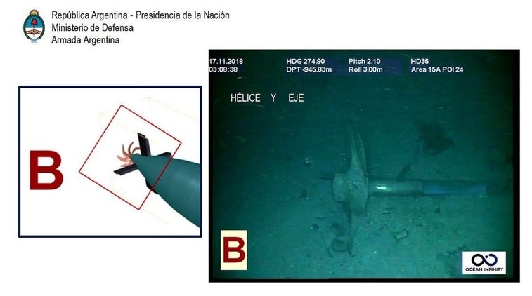 Argentina releases first photos of sub lost 1 year ago