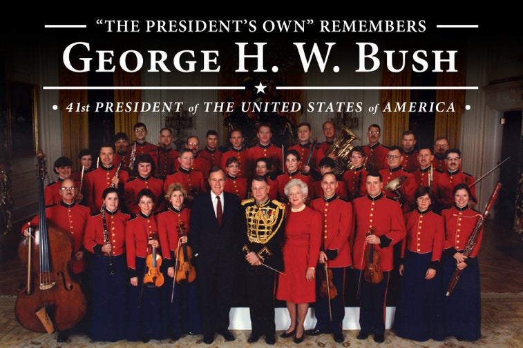 Special Marine band remembers connection to Bush