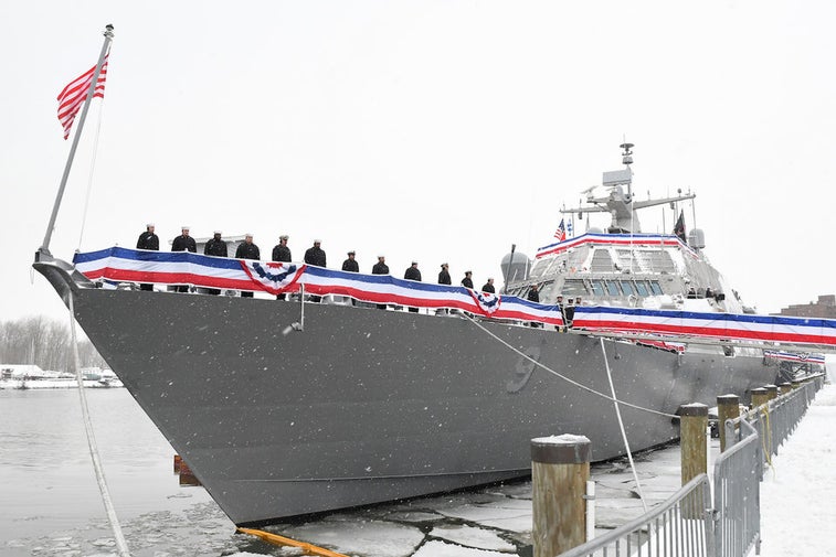 Why the Navy’s new warship tumbled into the water sideways