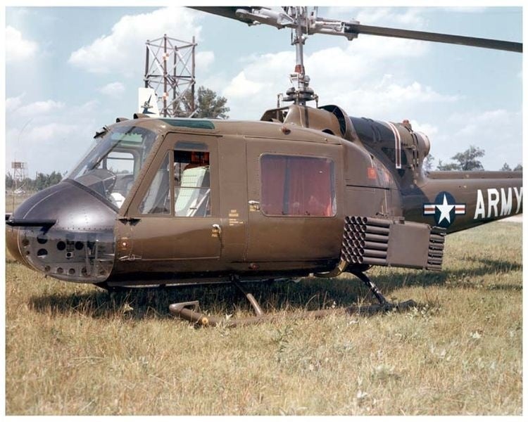 When the Army experimented with mounting artillery to helicopters