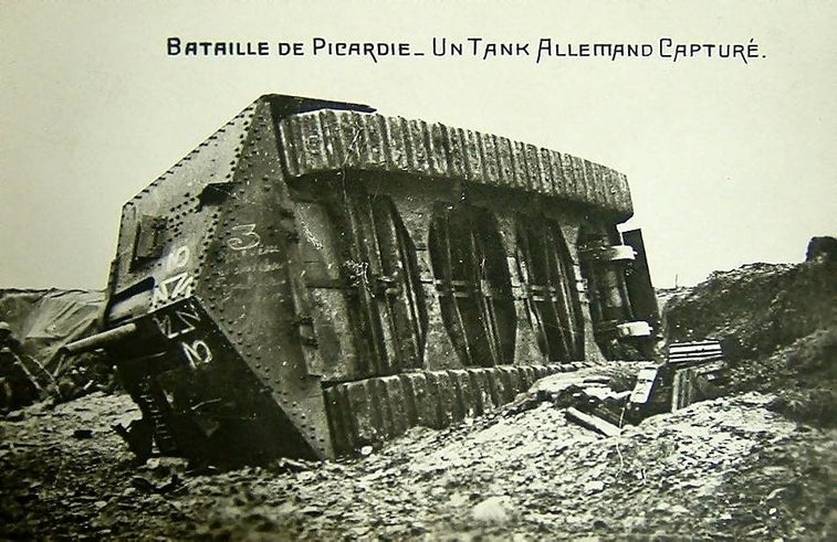 Autopsy of a German tank killed in World War I combat