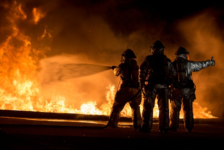 This his how Marines train with massive walls of real fire