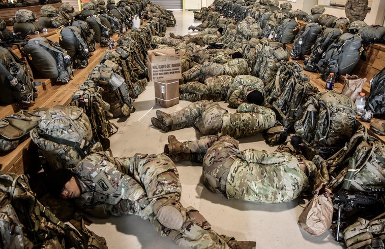6 photos that prove troops can sleep anywhere