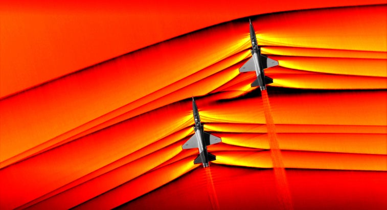 First air-to-air images of supersonic shockwave in flight captured