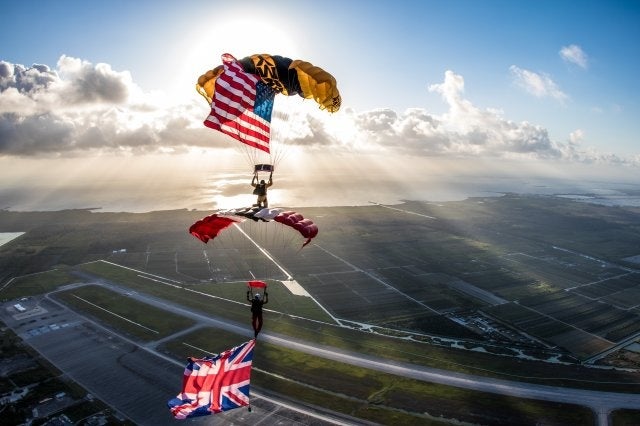 You should have joined a military parachute team when you had the chance