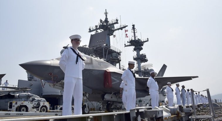 US Navy warship seen in South China Sea carrying unusual amount of F-35s