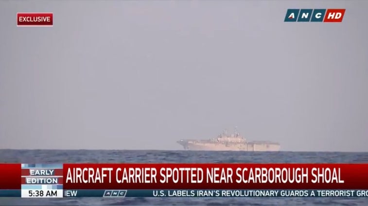 US warship loaded with F-35s spotted near disputed reef in South China Sea