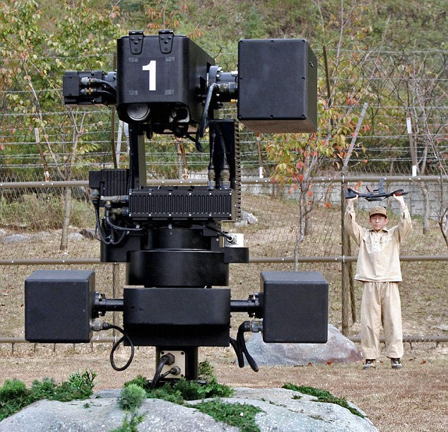 These insane robot machine guns guard the Korean DMZ