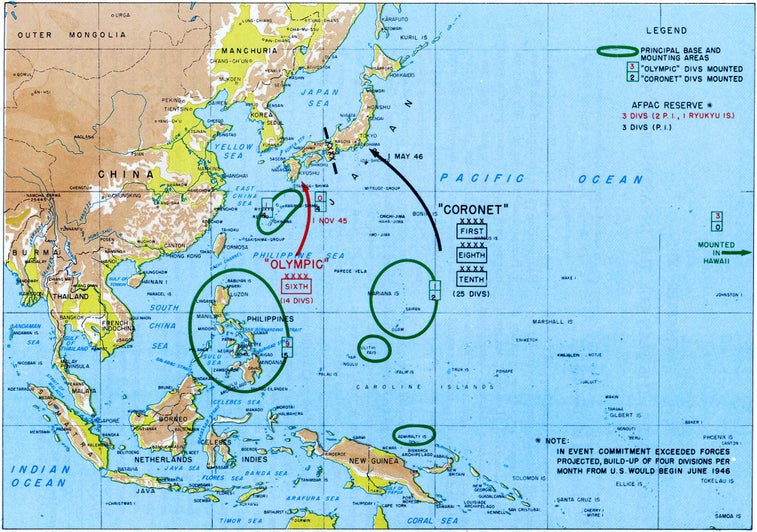 These were the Army plans to conquer Japan