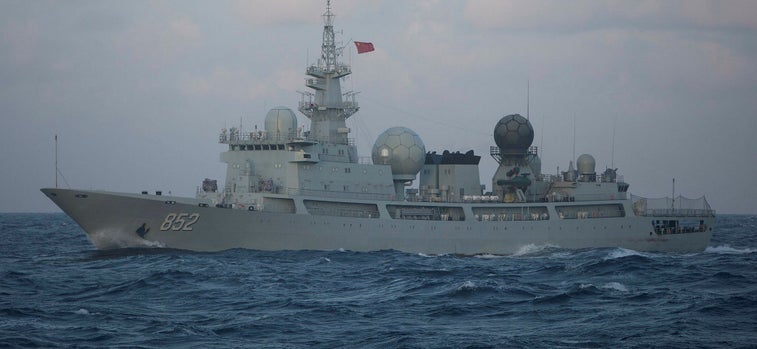 China sends ship to spy on war games