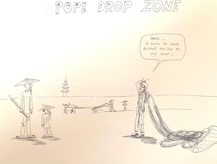 Never miss the drop zone when the Unit Cartoonist is watching