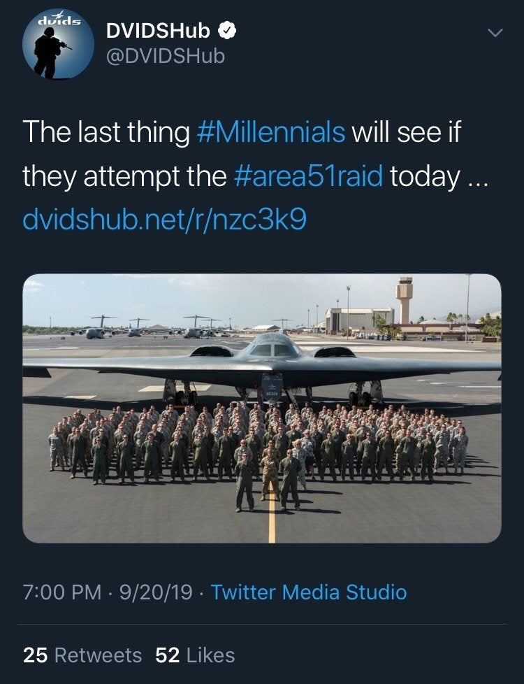 DoD apologizes for threatening to bomb ‘Storm Area 51’ millennials