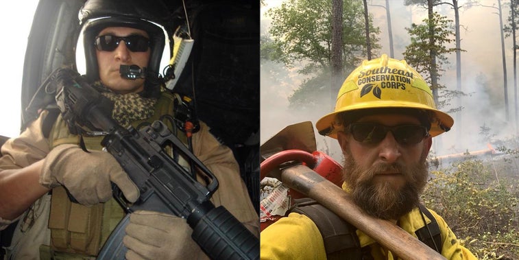 Navy vet goes from fighting in Iraq to fighting fires