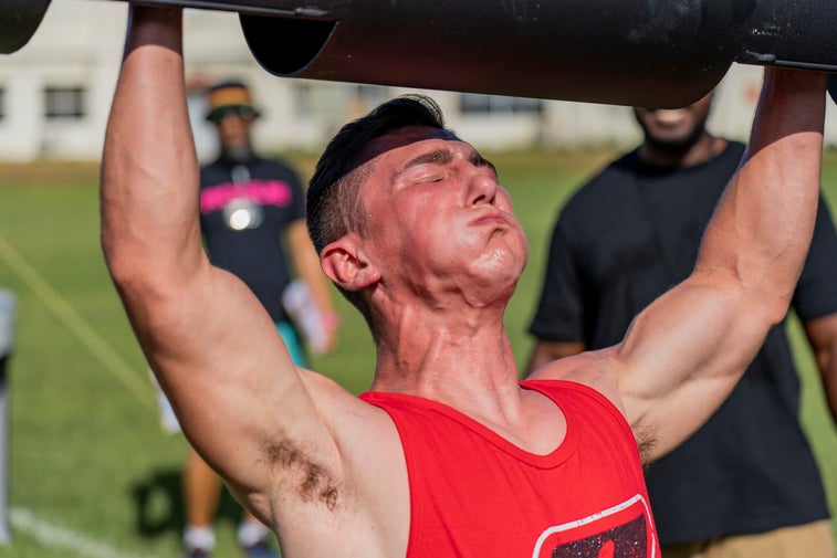 Service members face off in a battle of strength