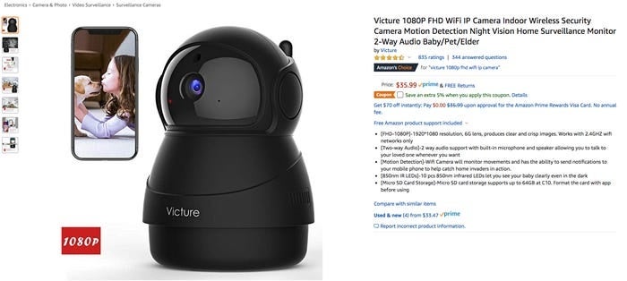 Amazon-recommended security cameras are a ‘huge’ risk