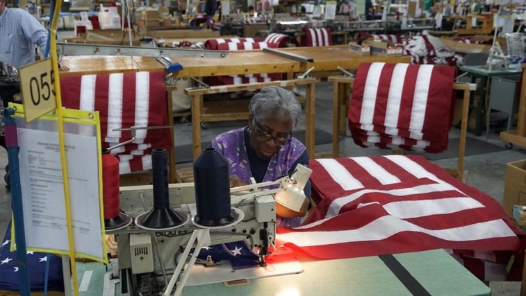From factory to fire: The journey of an American flag