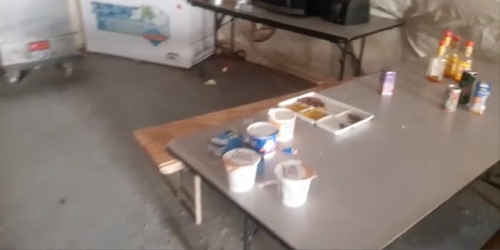 Video shows food, books, and drinks left behind at base in Syria