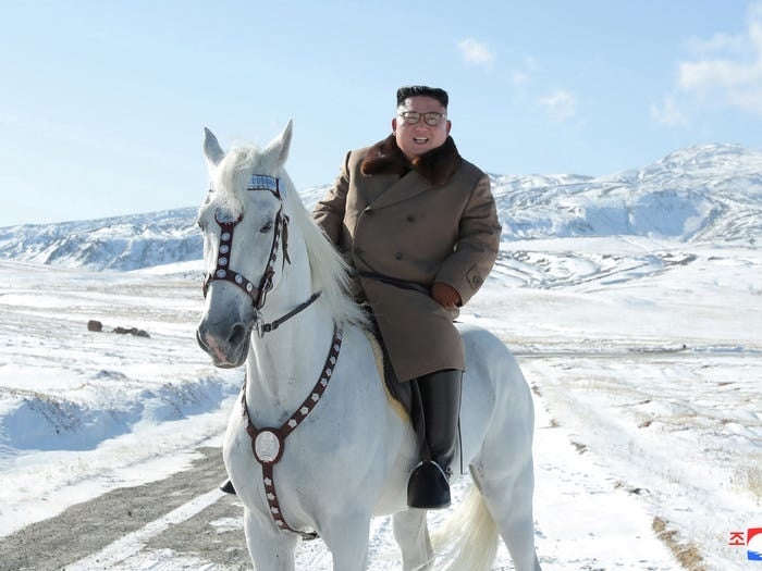 Check out these ridiculous photos of Kim Jong Un riding a white horse