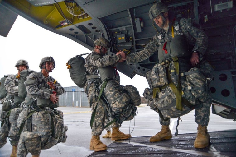 A paratrooper supply clerk survived a combat jump with zero training