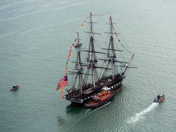 The US Navy just threw a birthday cruise for its 222-year-old warship