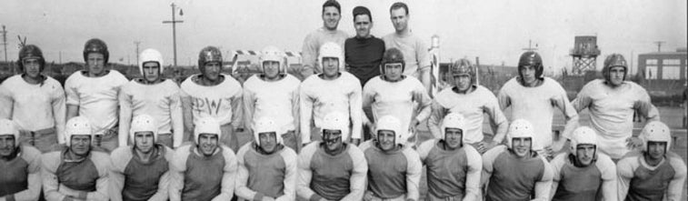 German POWs hit the gridiron for the Barbwire Bowl Classic